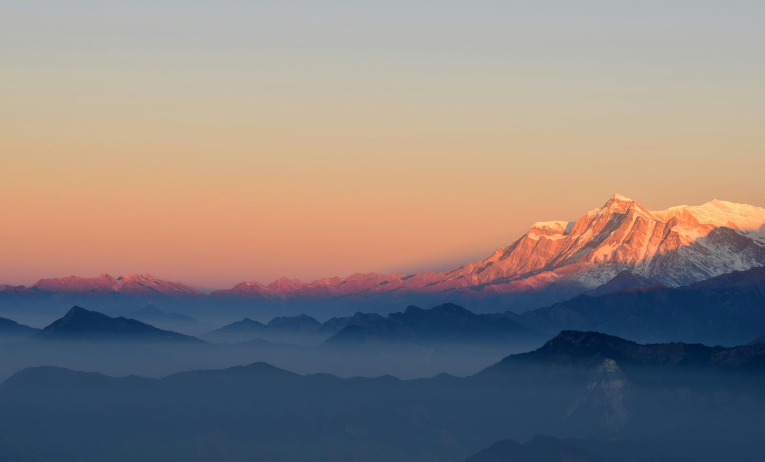 Himalayan mountain landscape in Nepal